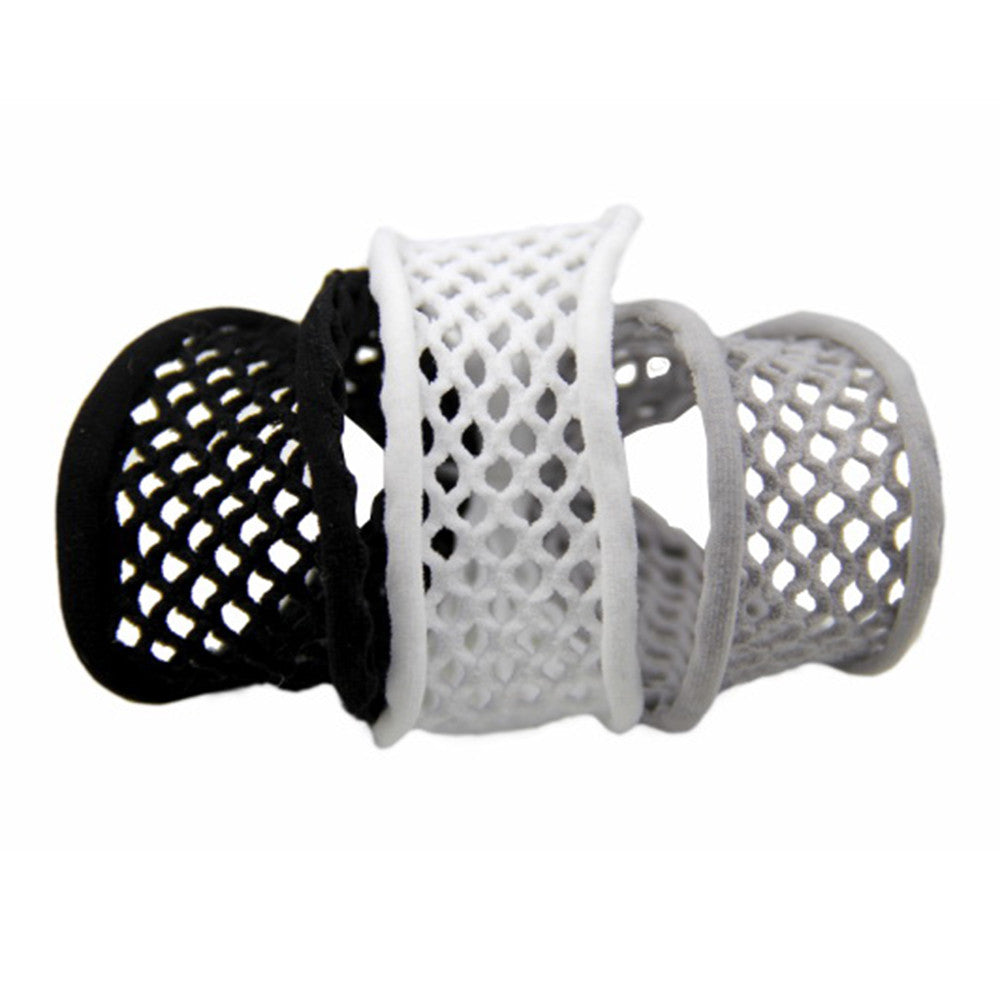 Di Prima Paris Mesh Hair Elastic, White, Black and Grey, 3 Ea